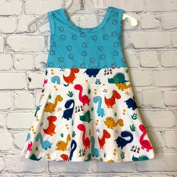 0-6M Pete + Lucy Dinosaur Dress - Picture 1 of 6